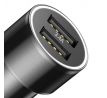 Nabíjačka BASEUS SMALL SCREW do auta 2x USB 3,4A s lightning káblom - čierna