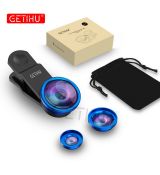 Univerzálny objektív na mobil - Rybie oko 3v1 - modré