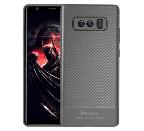 Púzdro (Zadný kryt) IPAKY CARBON FIBER CASE pre SAMSUNG GALAXY NOTE 8 (N950F) - šedé