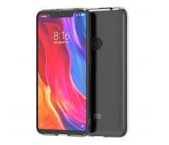 Silikónové púzdro IPAKY EFFORT + tvrdené sklo 9H pre XIAOMI REDMI NOTE 6 (NOTE 6 PRO) - transparentné