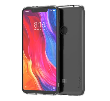 Silikónové púzdro IPAKY EFFORT + tvrdené sklo 9H pre XIAOMI REDMI NOTE 6 (NOTE 6 PRO) - transparentné