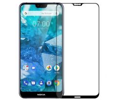 Tvrdené sklo 5D FULL COVER (full glue) 9H PRO (TG) pre NOKIA 7.1 (2018) - čierne