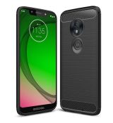 Púzdro CARBON LUX CASE pre MOTOROLA MOTO G7 PLAY - čierne