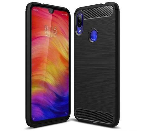 Púzdro RUGGED CARBON CASE pre XIAOMI REDMI NOTE 7 (NOTE 7 PRO) - čierne