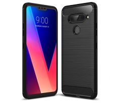 Púzdro CARBON LUX pre LG V40 THINQ - čierne