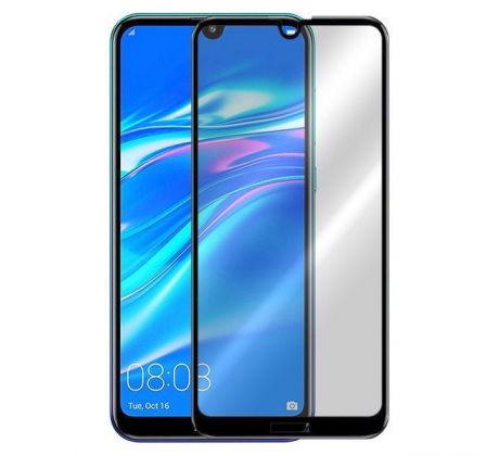 Tvrdené sklo 5D FULL COVER (full glue) 9H PRO (TG) pre HUAWEI Y7 (2019) - čierne