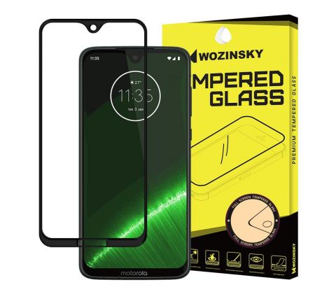 Tvrdené sklo WOZINSKY 5D FULL COVER (full glue) 9H PRO (TG) pre MOTOROLA MOTO G7/G7 PLUS - čierne