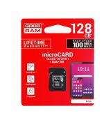 Pamäťová karta GOODRAM MICRO SDHC 128GB class 10 UHS I 100mb/s - s adaptérom