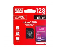 Pamäťová karta GOODRAM MICRO SDHC 128GB class 10 UHS I 100mb/s - s adaptérom