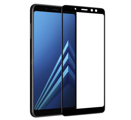 Tvrdené sklo 5D FULL COVER (full glue) 9H PRO (TG) pre SAMSUNG GALAXY A8 (A530F) 2018 - čierne