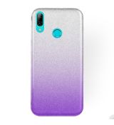 Púzdro SHINING CASE pre HUAWEI P SMART (2019)/HONOR 10 LITE - fialovo transparentné