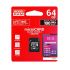Pamäťová karta GOODRAM MICRO SDXC  64GB class 10 UHS I 100mb/s - s adaptérom