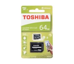 Pamäťová karta TOSHIBA MICRO SDHC 64GB class 10 UHS I 100mb/s - s adaptérom