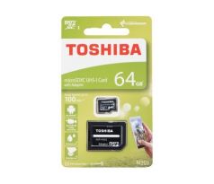 Pamäťová karta TOSHIBA MICRO SDHC  64GB class 10 UHS I 100mb/s - s adaptérom