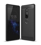 Púzdro CARBON CASE pre SONY XPERIA XZ2 - čierne