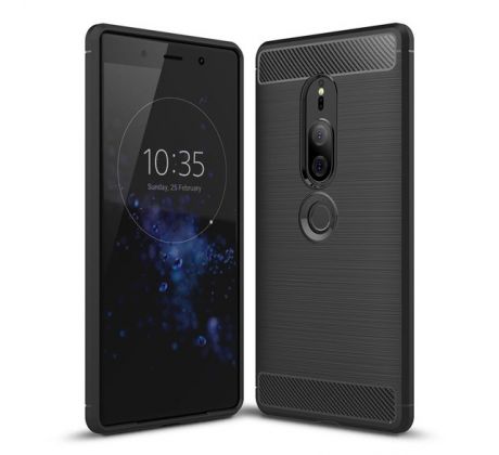 Púzdro CARBON CASE pre SONY XPERIA XZ2 - čierne