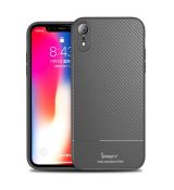 Púzdro (Zadný kryt) IPAKY CARBON FIBER CASE pre APPLE IPHONE XR (6,1") - šedé