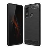 Púzdro CARBON CASE pre HUAWEI P30 LITE - čierne