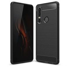 Púzdro CARBON CASE pre HUAWEI P30 LITE - čierne