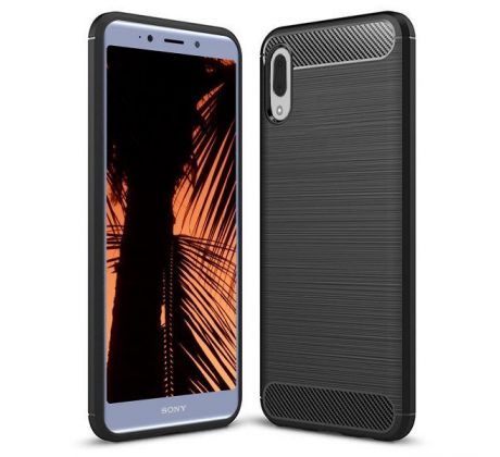 Púzdro CARBON CASE pre SONY XPERIA L3 - čierne