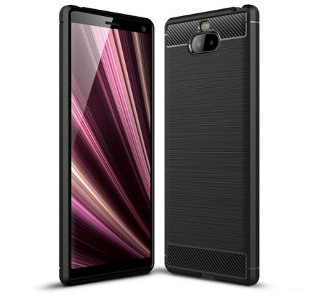 Púzdro CARBON CASE pre SONY XPERIA 10 PLUS - čierne