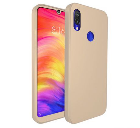 Púzdro 360 FULL BODY + TVRDENÉ SKLO pre XIAOMI REDMI NOTE 7 (NOTE 7 PRO) - zlaté