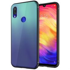 Púzdro RAINBOW GLASS CASE pre HUAWEI Y7/Y7 PRIME (2019) - modré