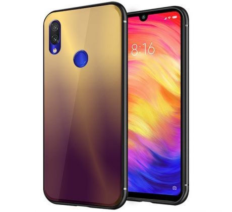 Púzdro RAINBOW GLASS CASE pre HUAWEI Y7/Y7 PRIME (2019) - fialové