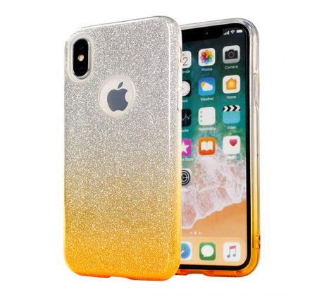 Púzdro SHINING CASE pre MOTOROLA MOTO G7/G7 PLUS - zlato transparentné