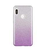 Púzdro SHINING CASE pre XIAOMI REDMI NOTE 7 (NOTE 7 PRO) - fialovo transparentné