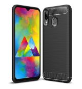 Púzdro CARBON CASE pre SAMSUNG GALAXY M20 (M205F) - čierne