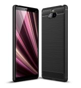 Púzdro CARBON CASE pre SONY XPERIA 10 (XPERIA XA3) - čierne
