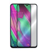 Tvrdené sklo 5D FULL COVER (full glue) 9H PRO (TG) pre SAMSUNG GALAXY A40 (A405F) - čierne