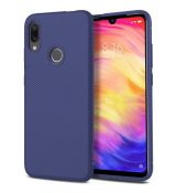 Púzdro TWILL TEXTURE pre XIAOMI REDMI NOTE 7 (NOTE 7 PRO) - modré