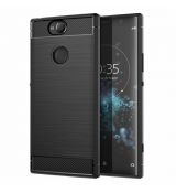 Púzdro CARBON CASE pre SONY XPERIA XA2 PLUS - čierne