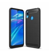 Púzdro CARBON CASE pre HUAWEI Y6 (2019)/HONOR 8A - čierne