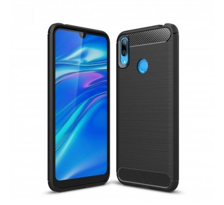 Púzdro CARBON CASE pre HUAWEI Y6 (2019)/HONOR 8A - čierne