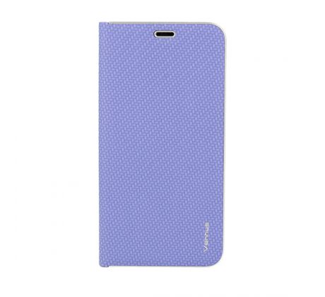 Púzdro knižkové VENNUS BOOK CARBON CASE pre HUAWEI MATE 20 LITE - fialové