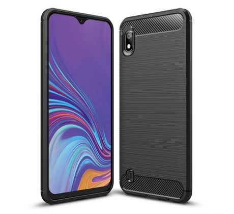 Púzdro CARBON CASE pre SAMSUNG GALAXY A10 (A105F) - čierne