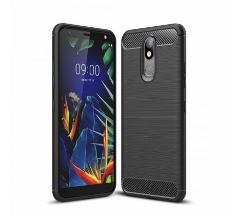 Púzdro CARBON LUX pre LG K40 (LG K12+) - čierne