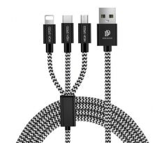 Kábel DUX DUCIS USB K-ONE 3IN1 - čierny