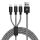 Kábel DUX DUCIS USB K-ONE 3IN1 - čierny