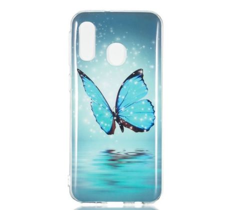 Púzdro SILIKÓNOVÉ SLIM CASE ART pre SAMSUNG GALAXY A40 (A405F) - motýľ