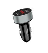 HOCO Z26 autonabíjačka 2x USB 2,1A čierna s displejom