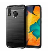 Púzdro CARBON CASE pre SAMSUNG GALAXY A30 (A305F) - čierne