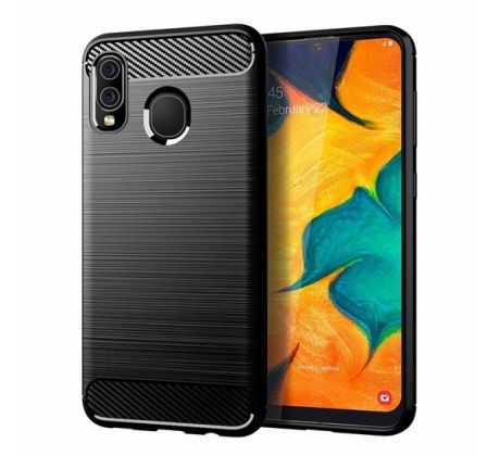 Púzdro CARBON CASE pre SAMSUNG GALAXY A30 (A305F) - čierne