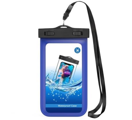 MOKO Vodotesné univerzálne púzdro na mobil 5,5" - modré