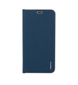 Púzdro knižkové VENNUS BOOK CARBON CASE pre HUAWEI Y7/Y7 PRIME(2019) - modré