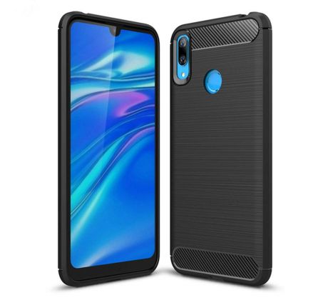 Púzdro CARBON CASE pre HUAWEI Y7/Y7 PRIME (2019)  - čierne