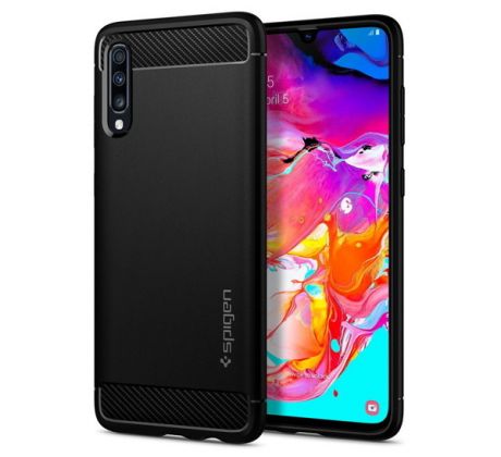 Púzdro SPIGEN RUGGED ARMOR™ pre SAMSUNG GALAXY A70 (A705F) - čierne